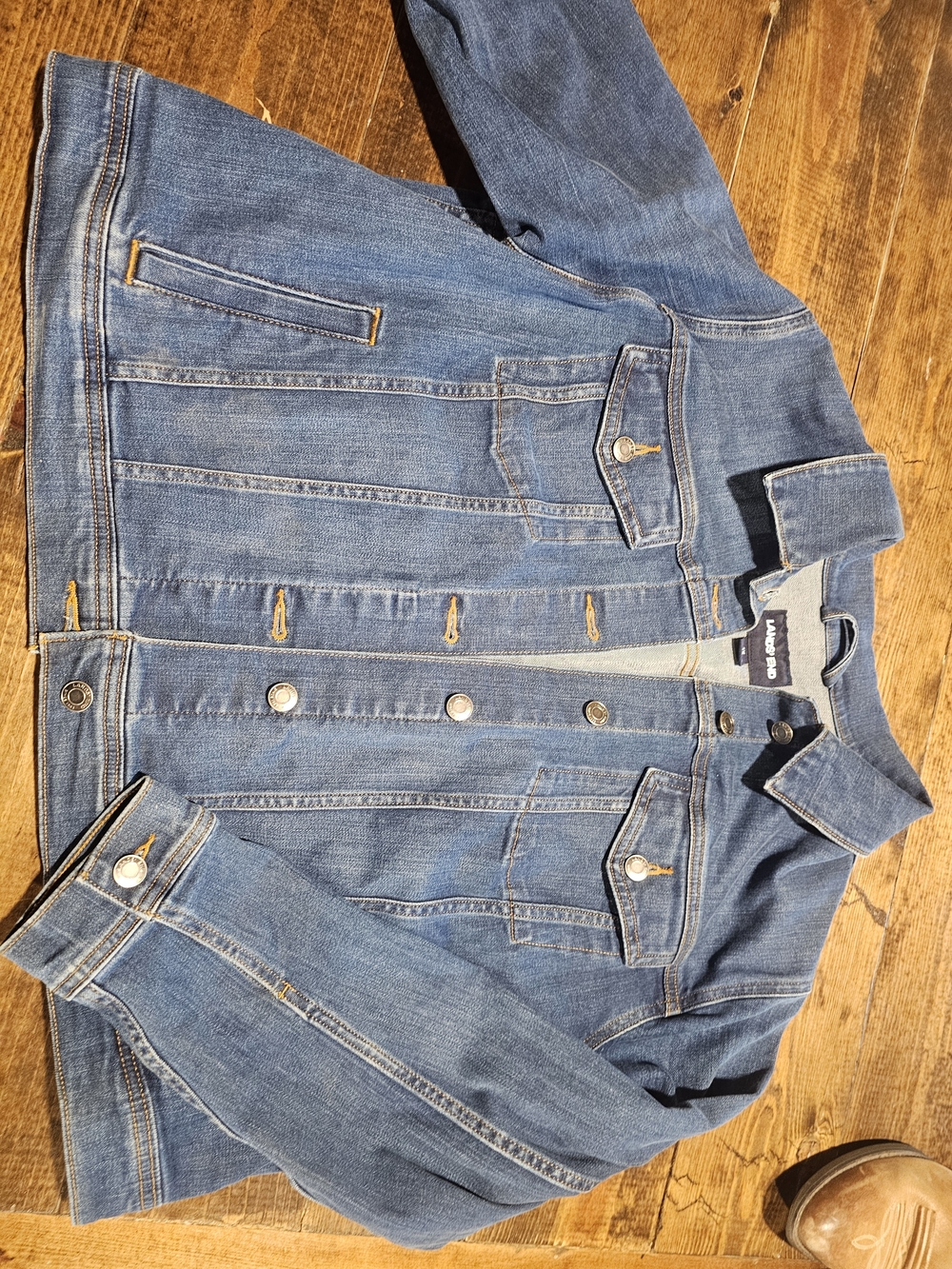 Lands' End Classic Blue Denim Jean Jacket